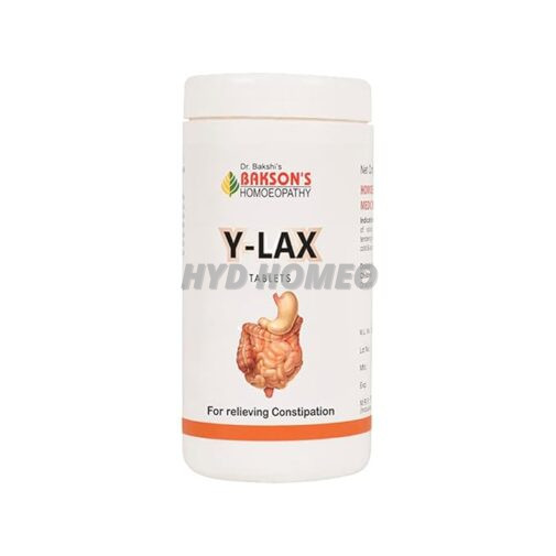 Dr. Bakshi's BAKSON'S HOMOEOPATHY Y-LAX TABLETS | Tones Up The Intestines | Regulates Bowel Habits and Relieves Constipation | 200 Tablets